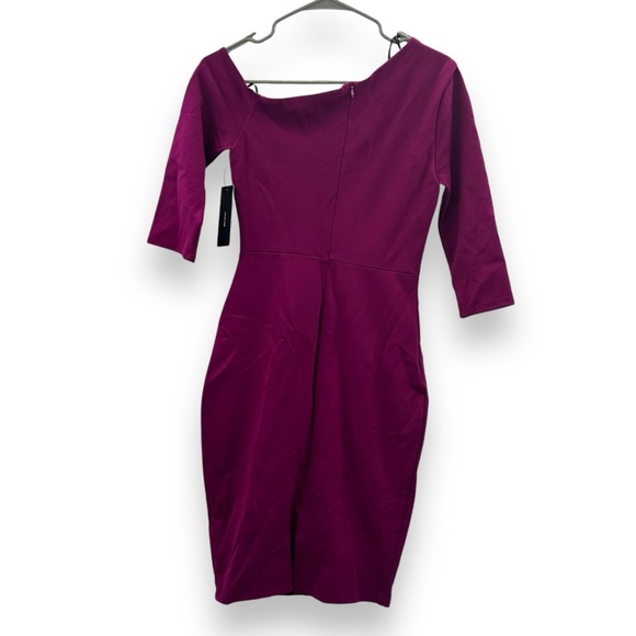 Lulus Precious Thing Magenta Asymmetrical Off The Shoulder Mini‎ Dress Sz S NEW - Picture 6 of 13